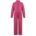 thumbnail image 2 of Sholeno Big Girls Stand Collar Jumpsuit with Pockets Mechanic Boiler Suit One Piece Romper Coverall Dungarees Hot Pink 10, 2 of 6