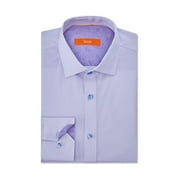 TALLIA Mens Purple Striped Collared Work Dress Shirt Size: L 16/16.5- 34/35
