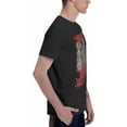thumbnail image 4 of Man T Shirt Comfy Short Sleeve Outdoor Fishing Crewneck Black T Shirts, 4 of 6
