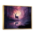 thumbnail image 2 of Designart "Deer Mist II" Animals Floater Framed Wall Decor, 2 of 7