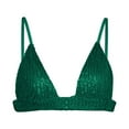 thumbnail image 6 of Bigersell Womens Sequin T-Shirt Bras for Going Out Spaghetti Strap Padded Bra Nightclub Bralettes Sports Bras Everyday Bras Underwear Comfort Wireless Bras Green M, 6 of 6