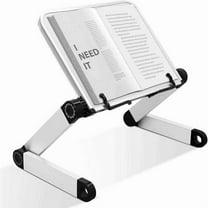 Adjustable Book Stand, Adjustable Height and Angle, Ergonomic Book Holder with Paper Clips for Large Textbooks, Music Books, Tablet, Cooking Recipes.