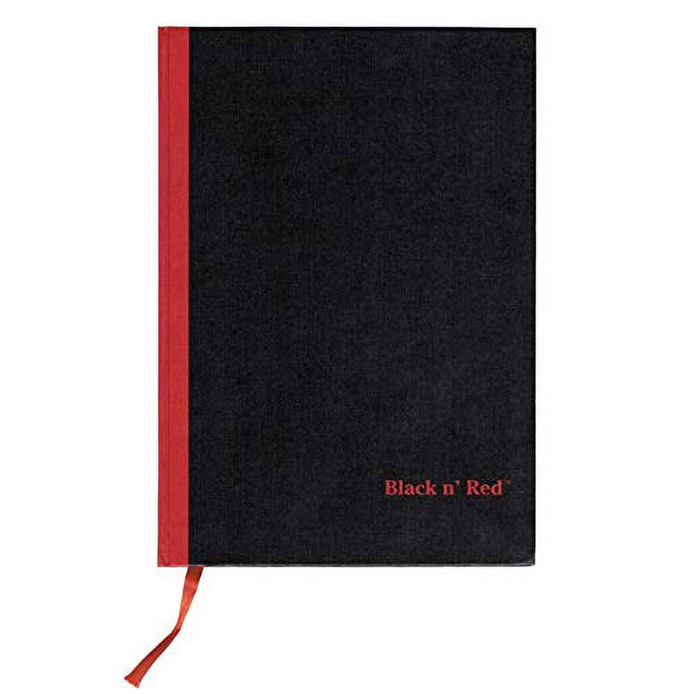 Black n' Red™ Notebook/Journal, 11 3/4" x 8 1/4", 192 Pages (96 Sheets), Black/Red, (D66174)