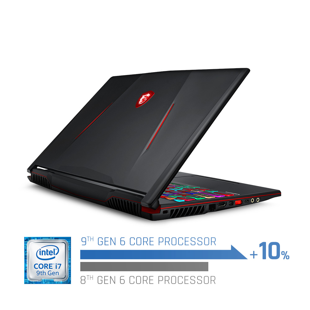 MSI GL63 15.6" Gaming Laptop, Intel Core i7-9750H, NVIDIA GeForce GTX 1660Ti, 32GB, 512GB NVMe SSD, Black, 9sdk-842 - image 4 of 5