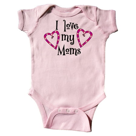 

Inktastic I Love my Moms- hearts Gift Baby Boy or Baby Girl Bodysuit