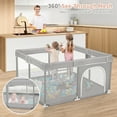 thumbnail image 7 of Baby Playpen, HDJ Portable Baby Playard 50 inch with Storage Bag for 0-36 Months Toddlers, Gray, 7 of 7