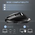 thumbnail image 5 of Ratón inalámbrico Rapoo, ratón Bluetooth multidispositivo para ordenador portátil, ratón inalámbrico de hasta 3200 ppp, ratón ergonómico recargable con rueda lateral, alta precisión, 5 of 5