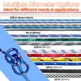 thumbnail image 4 of Diamond Braided Polypropylene Rope, 16-Strand 660lbs High Strength Utility Cord, Lightweight, Floating Rope for Camping, Flag Pole,Marine, Indoor and Outdoor Use (White/Orange, 3/16in X 100FT), 4 of 6