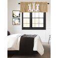thumbnail image 3 of Kitchen Valances for Window, Easter Bunny on Retro Linen Light Filtering Rod Pocket Valance Curtain, Farmhouse Cute Rabbit Short Curtains Window Topper for Bedroom Bathroom Living Room 60x18in, 3 of 9