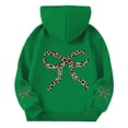 thumbnail image 6 of Long Sleeve Sweatshirts, Kids Graphic Hoodies Girls Casual Hoodies Hooded Sweatshirt for Girls Warm Winter Hoodies Preppy Cute Pullover Soft Fleece Hoodies, Green 130, 6 of 7