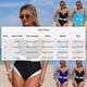 thumbnail image 2 of Traje de baño de una pieza para mujer, conjuntos de bikini para mujer, traje de baño de dos piezas de cintura alta con mangas abullonadas para mujer, conjuntos de bikini negros, traje de baño con aber, 2 of 6