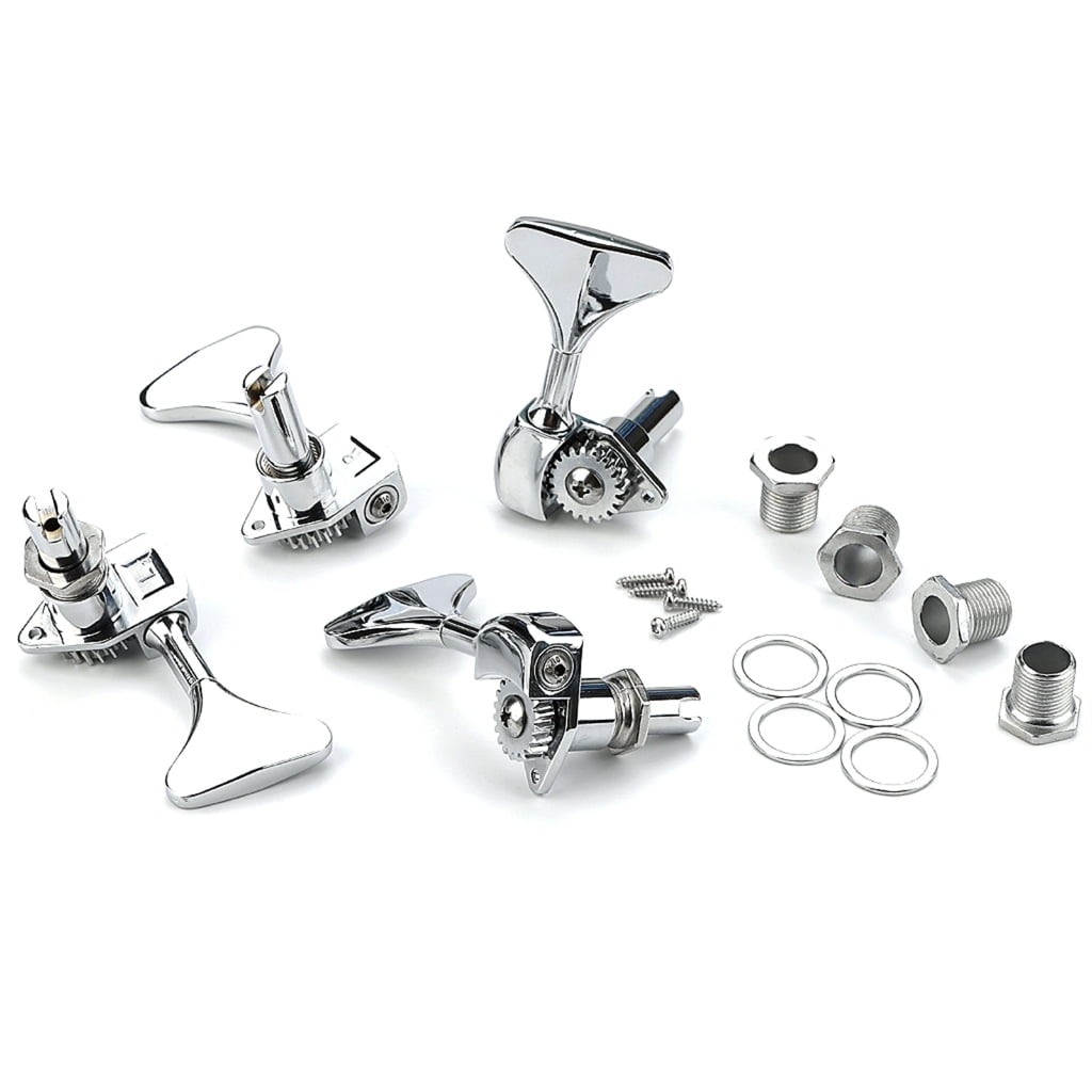 Electric Bass Tuner Peg Guitar Open Gear Tuning Pegs Machine Head Metal String Tuner 4 String Bass Machine Head Knobs