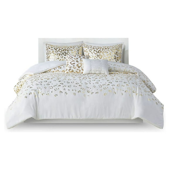Intelligent Design Polyester Twin/Twin XL Duvet Cover Set in Ivory/Gold
