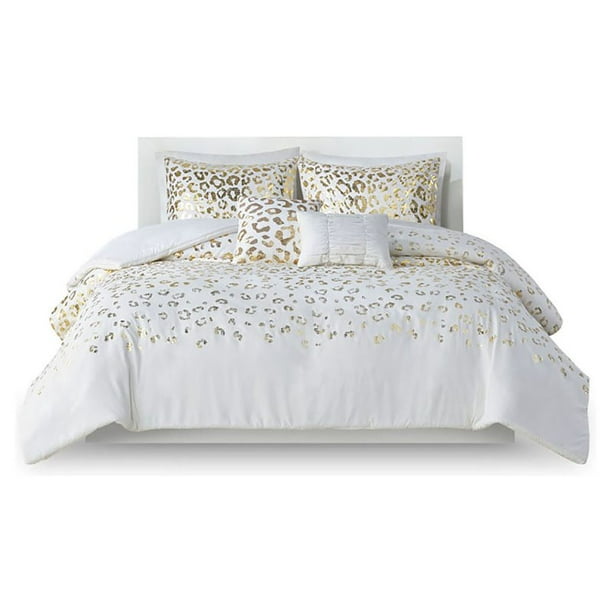 Intelligent Design Polyester Twin/Twin XL Duvet Cover Set in Ivory/Gold