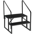 thumbnail image 1 of 2 Step RV Stairs, RV Steps with Handrail & Anti-Slip Panel - 660lb Capacity Portable Alloy Steel Ladder for Easy Access to RVs, Hot Tubs, and Travel Trailers, 1 of 9