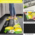 thumbnail image 5 of Lemon Kitchen Rugs and Mats Set of Set of 2 Kitchen Decor Decoration Farmhouse Style Non Skid Slip and Washable Anti Fatigue Runner Rugs for Floor Cushioned Rugs for Standing 17x47 17x30, 5 of 7
