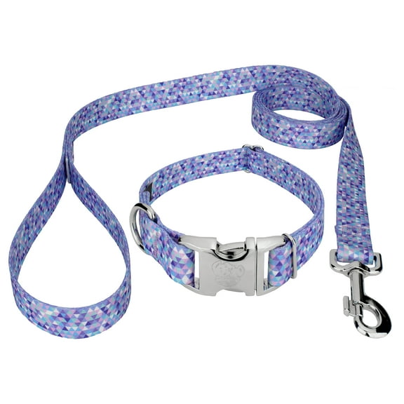 Country Brook Petz® Premium Mermaid Mosaic Dog Collar and Leash, Large