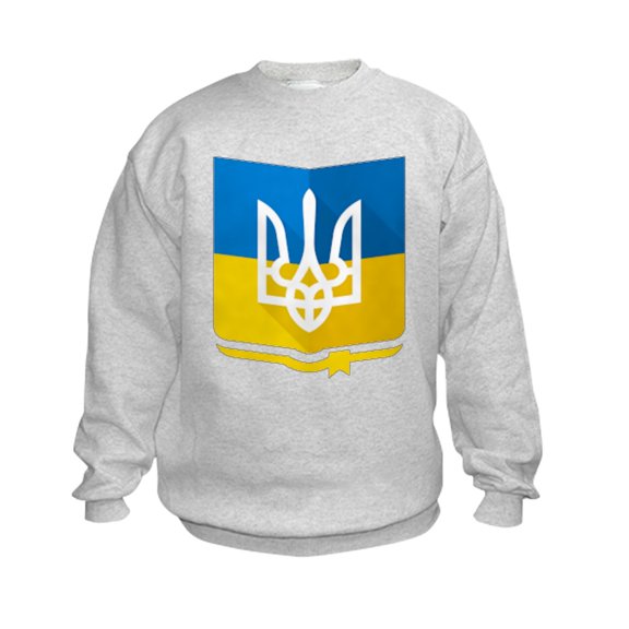 CafePress - Bendera Ukraina Sweatshirt - Kids Sweatshirt, Youth Crew Neck Sweatshirt
