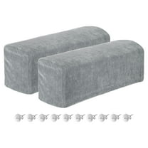 2Pack Stretch Armrest Covers, Chenille Armchair Slipcovers, Grey