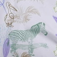 thumbnail image 1 of oneOone Viscose Jersey Medium Purple Fabric Tropical Doodled Animals With Leaves Quilting Supplies Print Sewing Fabric By The Yard 60 Inch Wide, 1 of 4