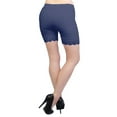 thumbnail image 3 of Vivian's Fashions Legging Shorts - Cotton, Lace Trim, Misses Size (Navy, 4X), 3 of 3