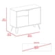 thumbnail image 5 of Mesa Auxiliar Recibidor Cleo Café Claro y Wengue Virtual Muebles, 5 of 6