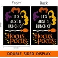 thumbnail image 6 of Hocus Pocus Garden Flag, Halloween Sanderson Sisters Flags 12x18 Double Sided for Outside, Witches Small Yard Burlap Flag Mini Vertical Rustic Porch Lawn Decorations Outdoor Black, 6 of 6