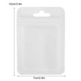 thumbnail image 4 of 100 Pcs Sac à Fermeture Éclair Refermable Fenêtre Transparente Emballage Mat Aluminisé Blanc, 4 of 8