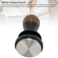thumbnail image 3 of Walnut Wood Stainless Steel Coffee Tamper, Spring Loaded Calibrated Tool for Cafe Home with Threaded Base, Prevents Uneven Powder Density, 3 of 7