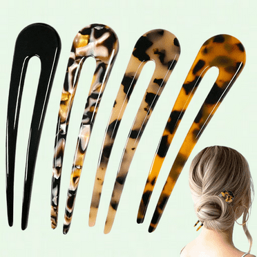 French Hairpin Kit for Updo Bun, 4 Pieces, Vintage Bobby Pins and Sticks, Hair Accessories