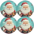 thumbnail image 2 of Dreamtimes Christmas Santa Claus Placemats Set of 6 Non-Slip Heat Resistant Dining Table Place Mats Washable Kitchen PVC Weave Table Mats, 2 of 6