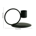 thumbnail image 3 of AuroraX Short Taper Candle Holder Black Metal Modern O Shape Candlestick Holders Romantic Decorative Elegant Vintage Rustic Candle Stand Valentines Day Table Centerpieces Dining Wedding Decor, 3 of 6