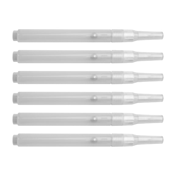 6Pcs Refillable Empty Brush Pen Clear Empty Paint Pen Acrylics Empty Marker Pen