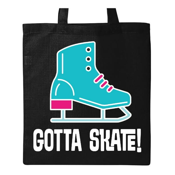 INKtastic Ice Skating Gotta Skate Tote Bag Black One Size Walmart