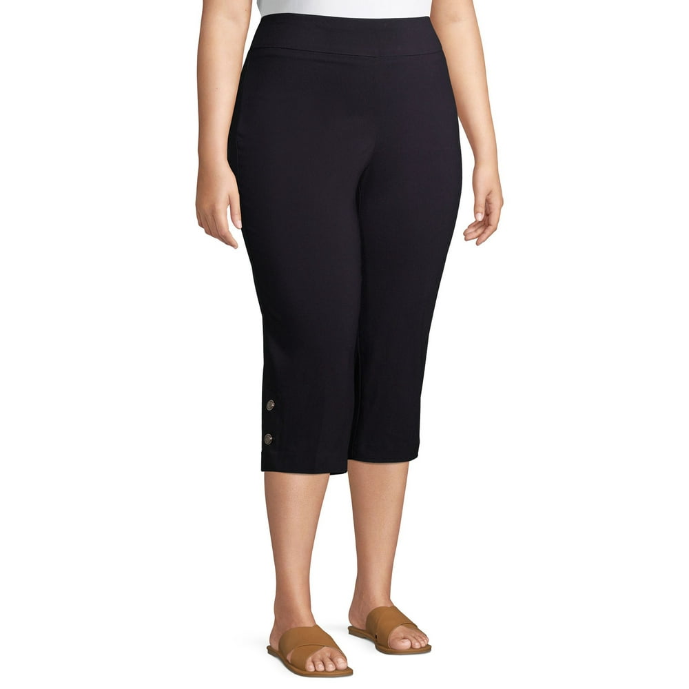 Counterparts Counterparts Women's Plus Size Wide Leg Pull On Crop