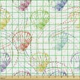 thumbnail image 2 of Ambesonne Underwater Fabric by the Yard Upholstery, Colorful Grunge Shells, 10 Yards, Multicolor, 2 of 5