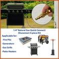 thumbnail image 6 of MADOL Propane Quick Connect Fitting Full Flow Plugs 1/4 Male Female Kit, Brass QDD Gas Air Connectors, for RV BBQ Heaters Compressor Pneumatic Tools, 6 of 8