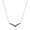 Silver 1, variant on Collection Round Black & White Diamond Accent Chevron Pendant Necklace for Women with 18 Inch Silver Chain in 925 Sterling Silver