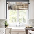 thumbnail image 2 of Beige Grey Kitchen Curtains Abstract Art Valances for Windows Blackout Window Treatment Valances Rod Pocket Curtain Valance for Bathroom Bedroom Living Room Cafe,52 X 18 Inch,1 Panel, 2 of 6