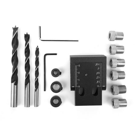 

15Pcs Woodworking Oblique Hole Locator Black Wood Board Connection Installation Tool 15°