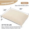 thumbnail image 2 of Lesure Dog Beds for Large Dogs - Dog Crate Pad with Removable Washable Cover and Waterproof Liner Up to 50lbs Sherpa Plush Chopped Foam Dog Pillow, Ivory, 2 of 16