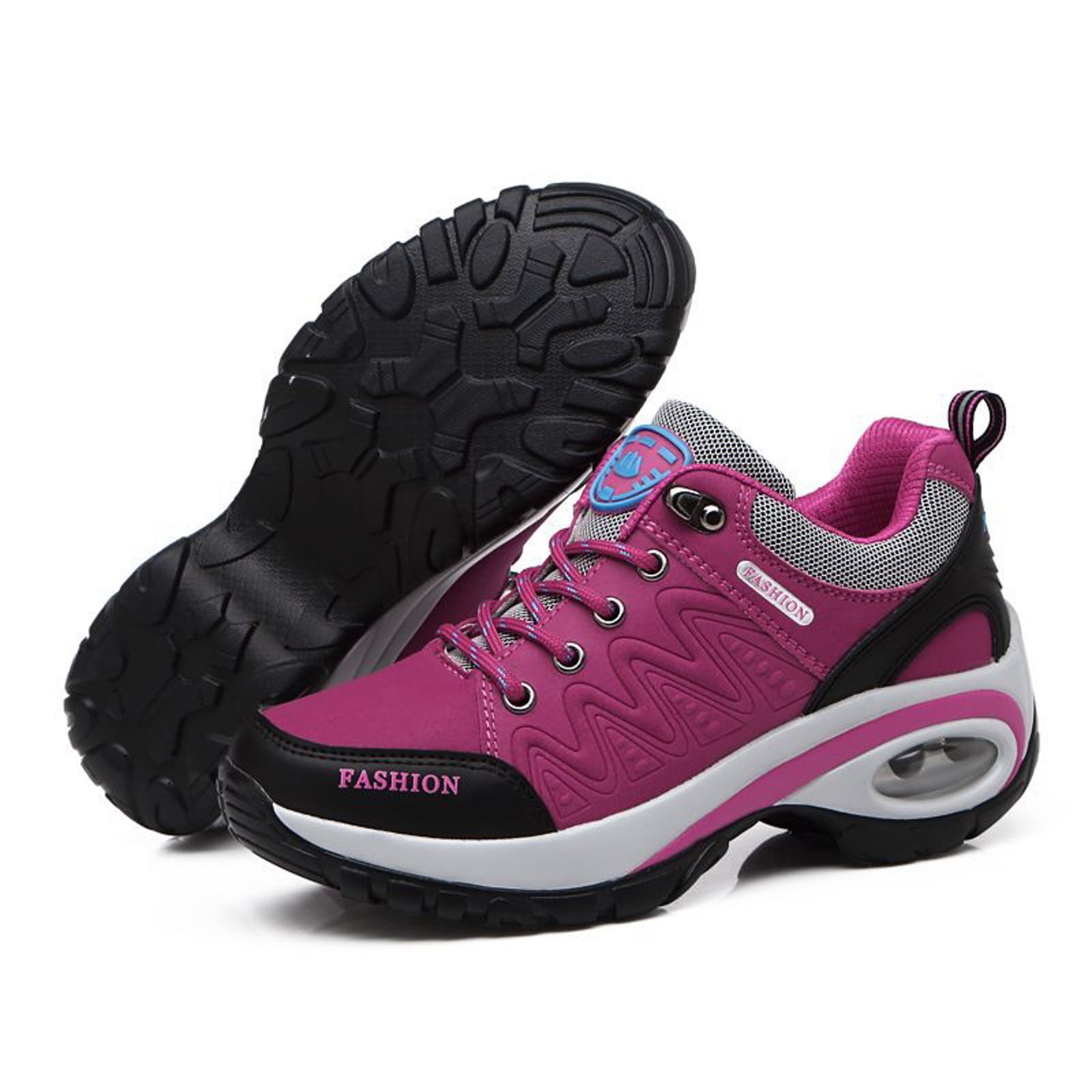 Dakaela Women's Waterproof Hiking Boots Outdoor Trekking Camping Shoes Arch Support Cushion Sneakers