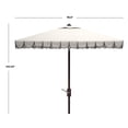 thumbnail image 4 of Safavieh Elegant Valance 103.54 in Solid Print Square Market Patio Umbrellas, UV Resistant, 4 of 6
