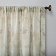 thumbnail image 2 of No. 918 Hilary Watercolor Floral Linen Blend Semi-Sheer Rod Pocket Curtain Panel 54" x 63" , Blush, 2 of 6