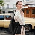 thumbnail image 7 of mirlewaiy Canvas Tote Bag for Women, Large Hobo Shoulder Bag for Work, Travel, and Casual Use-0-black, 7 of 7