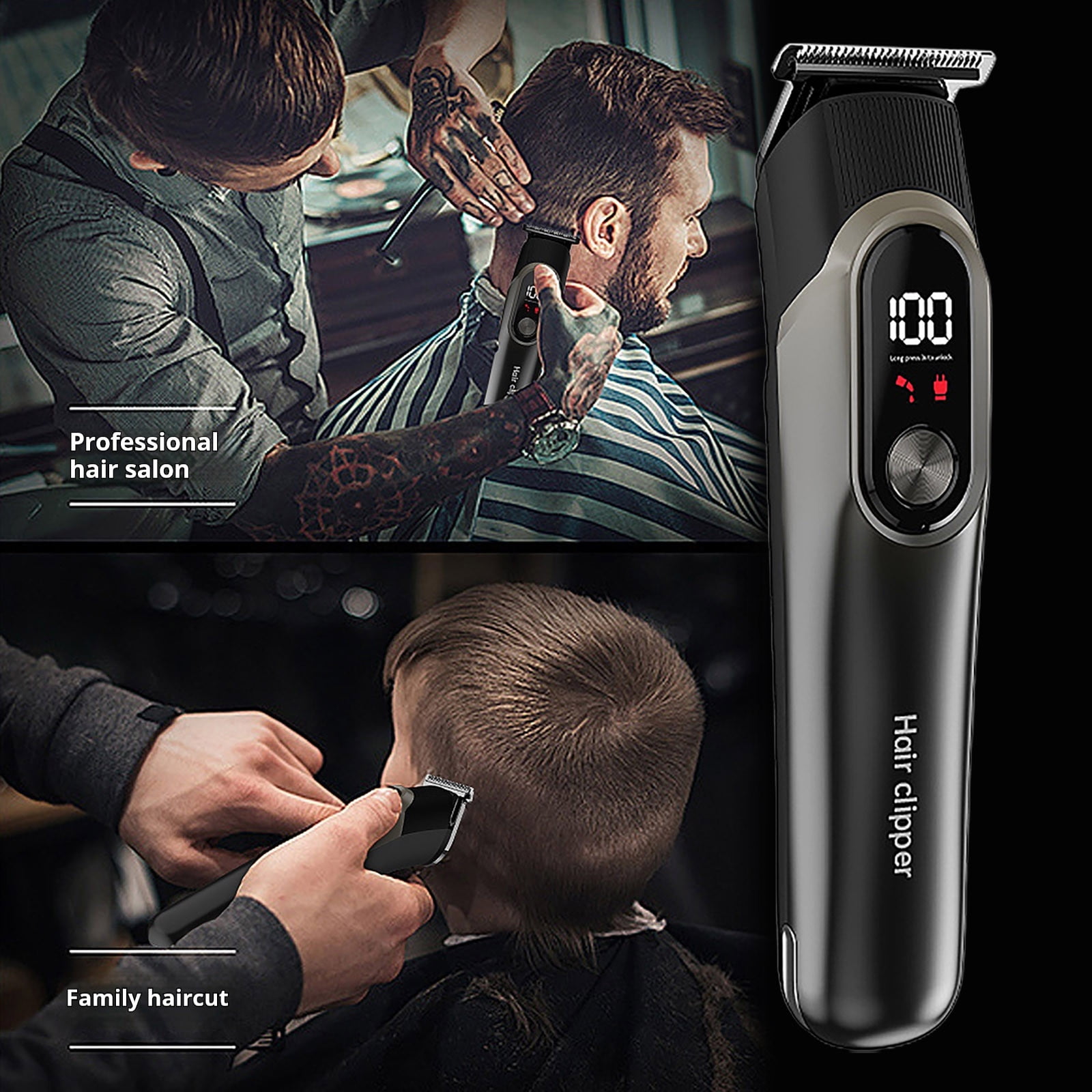 Taotanxi Beard Trimmer for Men, Hair Clippers for Men 5 in 1 Grooming Shaving Kit for Face, Mustache, Body, Ear, Nose, Waterproof Cordless Barber Clippers for Hair Cutting 01 Green