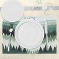 thumbnail image 3 of Ambesonne Green Place Mats Set of 4, Boho Nature Woodland Valley, Standard Size, Grey Teal Cadet Blue, 3 of 5