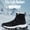 Black, variant on CZV Kids Snow Boots for Boys & Girls, Warm Fleece Lined Winter Boots with Non-Slip Rubber Sole, High Top Cold Weather Shoes for School, Daily Wear, Hiking & Outdoor Activities