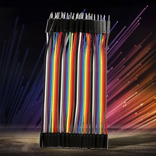 Juego de 5 cables puente Bling Bling de 11,5 cm cable plano de 40 pines M a F