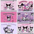 thumbnail image 2 of Telones de fondo para fotos de Sanrio Kuromi, personalizados, para baby shower, niñas, fiestas de primer cumpleaños, pancarta de Cinnamoroll, fondo para fotografía, 2 of 5